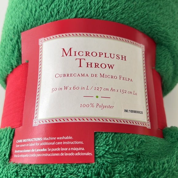 Microplush Throw - Green - Picture 2 of 4